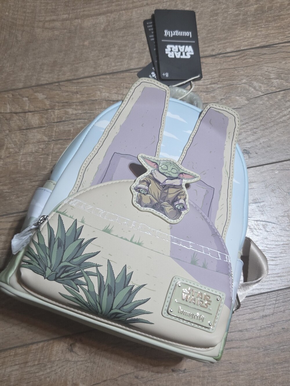 Loungefly the Mandalorian Grogu Stone Glow in the Dark Mini-Backpack